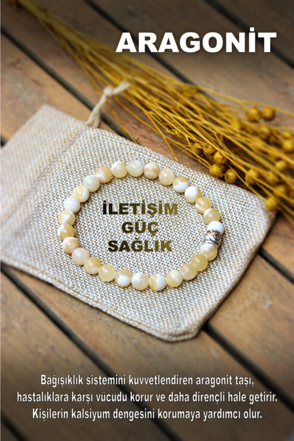 Sertifikalı Aragonit Doğal Taş Bileklik