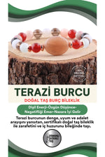 Sertifikalı Terazi Burcu Doğal Taş Bileklik B014