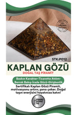 Sertifikalı Kaplan Gözü Doğal Taş Piramit No:2 P012