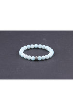 Sertifikalı Larimar Doğal Taş Bileklik 8 Mm B880
