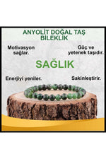 Sertifikalı Anyolit Doğal Taş Bileklik 6 Mm - B816