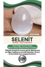 Sertifikalı Selenit Doğal Taş Yumurta P066