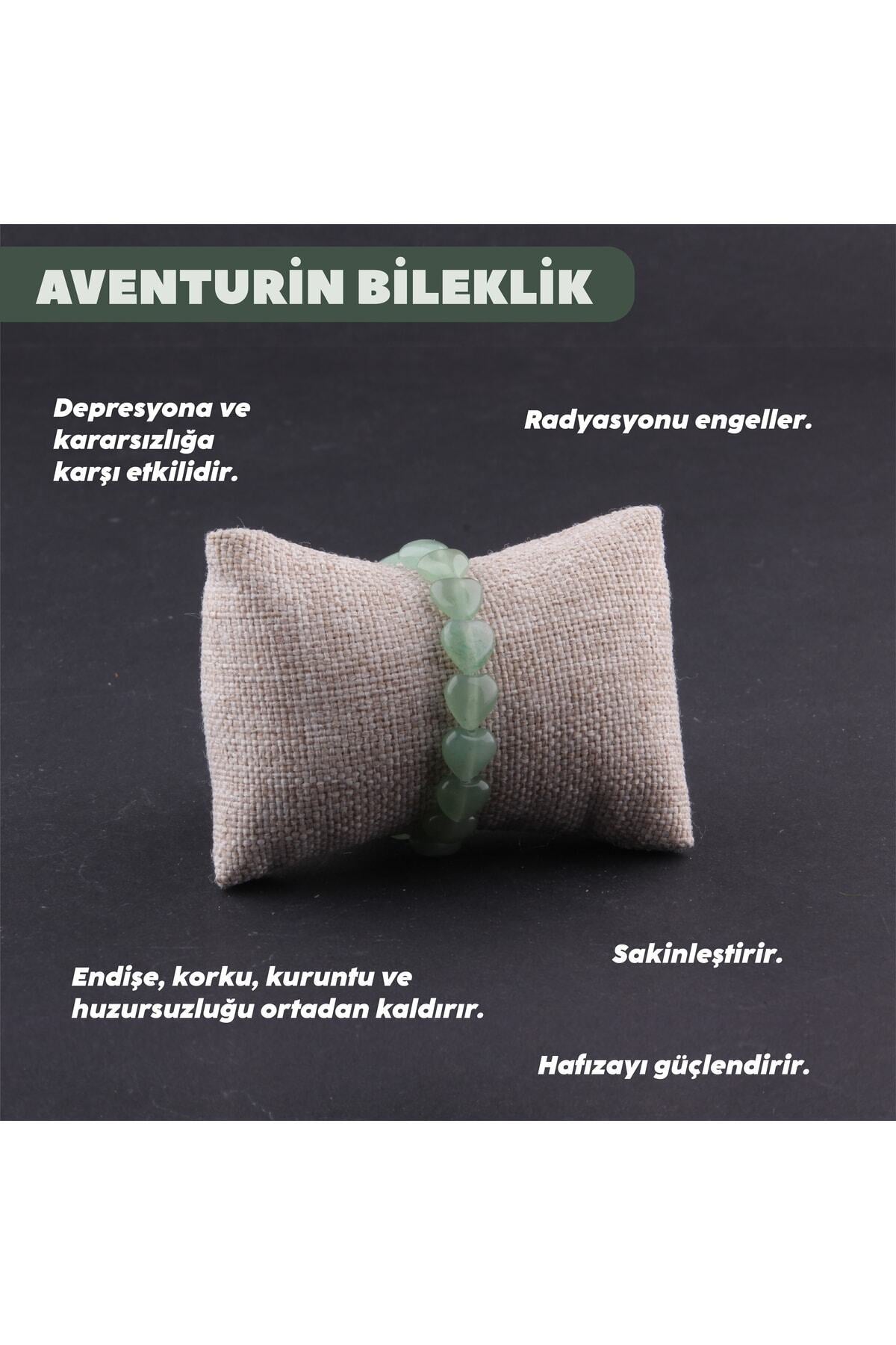 Sertifikalı Aventurin Doğal Taş Bileklik - B761