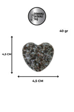 Sertifikalı Larimar Doğal Taş Kalp Obje P053