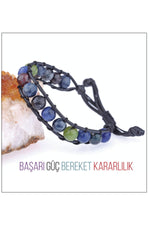 Sertifikalı Doğal Taş Bileklik - Yeşim,dumortierite,lal,kan Taşı,başarı,güç,bereket,kararlılık