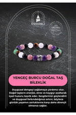 Sertifikalı Yengeç Burcu Doğal Taş Bileklik B078
