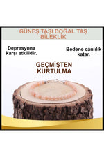 Sertifikalı Güneş Taşı Doğal Taş Bileklik 3 Mm - B812