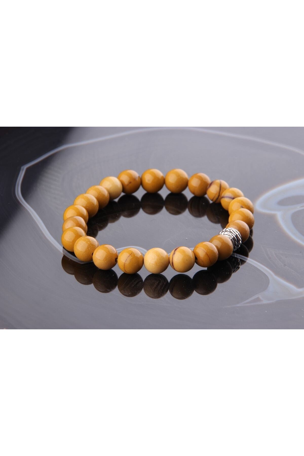 Sertifikalı Jasper Doğal Taş Bileklik 8 Mm - B862