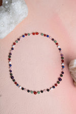 Sertifikalı Aventurin-pembe Kuvars-obsidyen-lapis-havlit-yeşim-ametist Kız Öğrenci Başarı Kolye