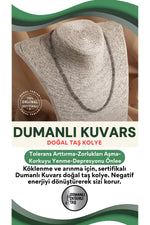 Sertifikalı Dumanlı Kuvars Doğal Taş Kolye