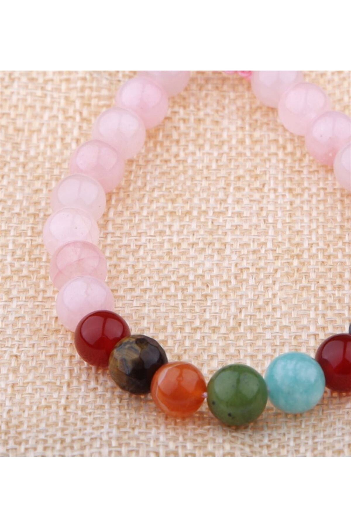 Sertifikalı Doğal Taş Bileklik-jasper,pembe Kuvars,akik,lapis,kaplan Gözü,amazonit,yeşim B286