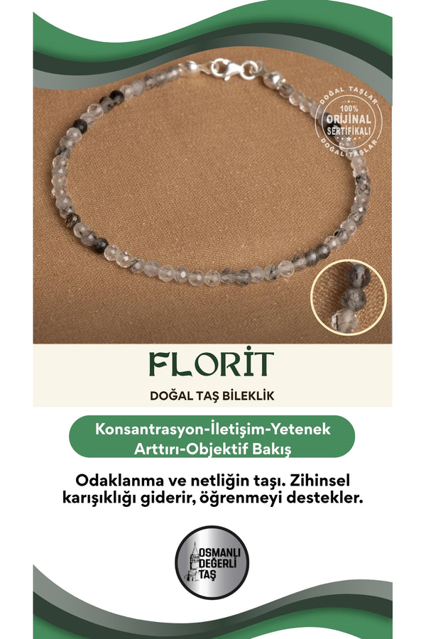 Sertifikalı Florit Doğal Taş Bileklik