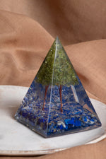 Sertifikalı Lapis Lazuli-Zebercet Doğal Taş Piramit P037