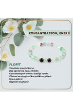 Sertifikalı Florit Doğal Taş Bileklik 6 Mm - B169