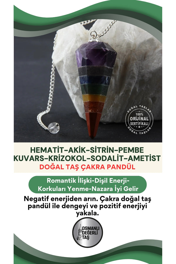 Çakra Doğal Taş Pandül - M543