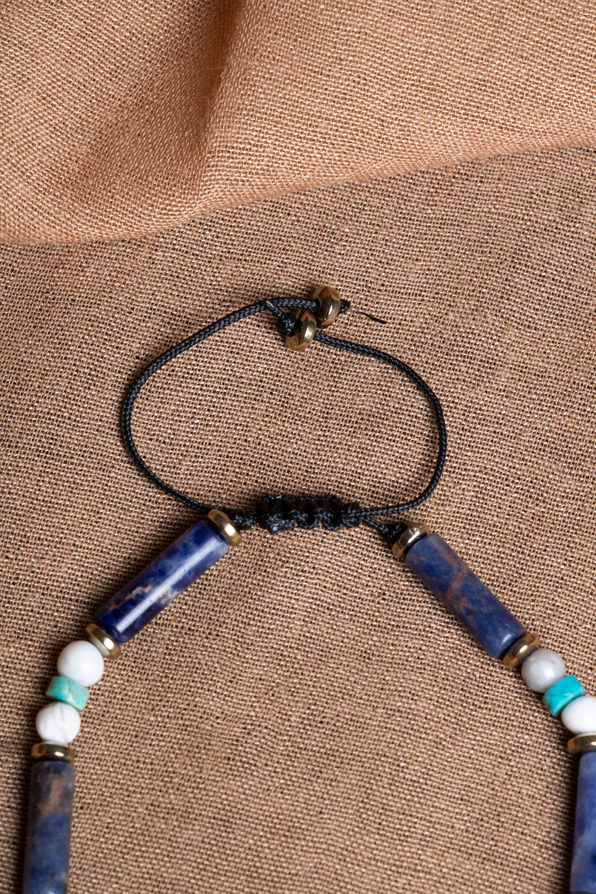 SERTİFİKALI Sodalite Turkuaz Havlit Doğal Taş Makrome Bileklik 4 mm
