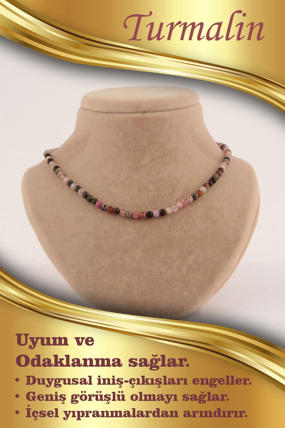 Sertifikalı Turmalin 6 Mm Kolye (DÜĞÜMSÜZ)