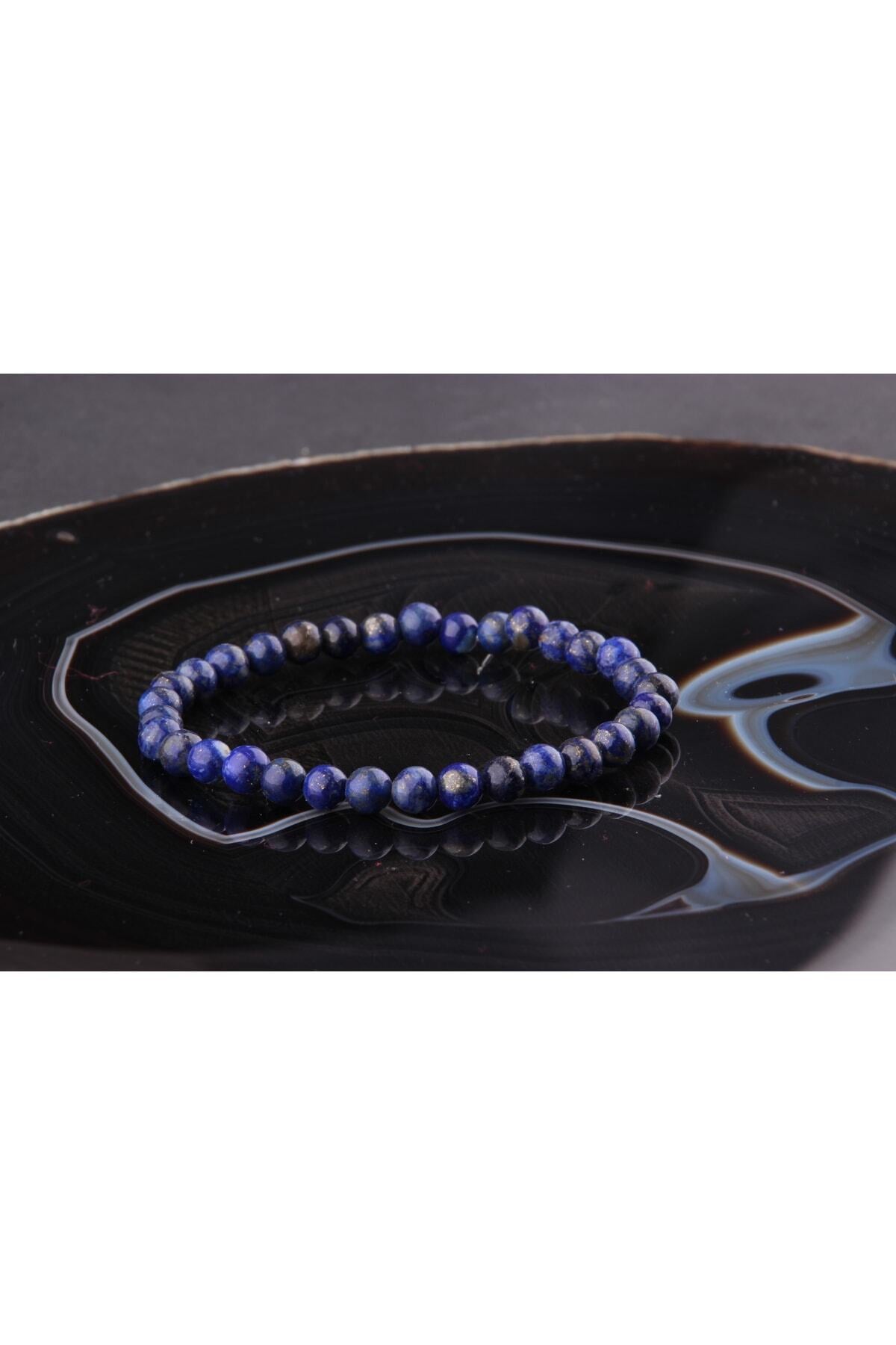 Sertifikalı Lapis Lazuli Doğal Taş Bileklik 6 Mm - B834