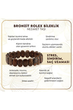 Sertifikalı Bronzit Doğaltaş Bileklik B717