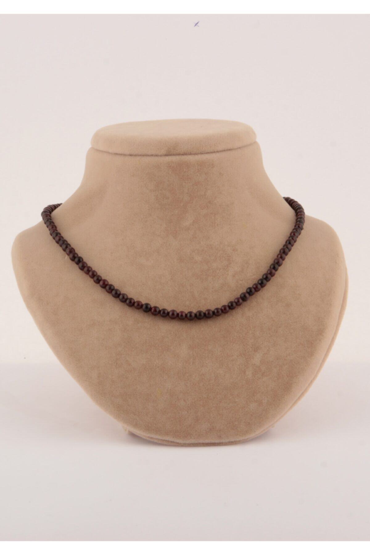 Sertifikalı Lal Granat 6mm Kolye (DÜĞÜMSÜZ)