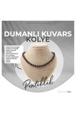 Sertifikalı Dumanlı Kuvars Doğaltaş Kolye 8 Mm, M514