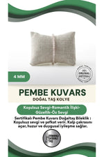 Sertifikalı Pembe Kuvars Doğaltaş Bileklik 4 Mm, B969