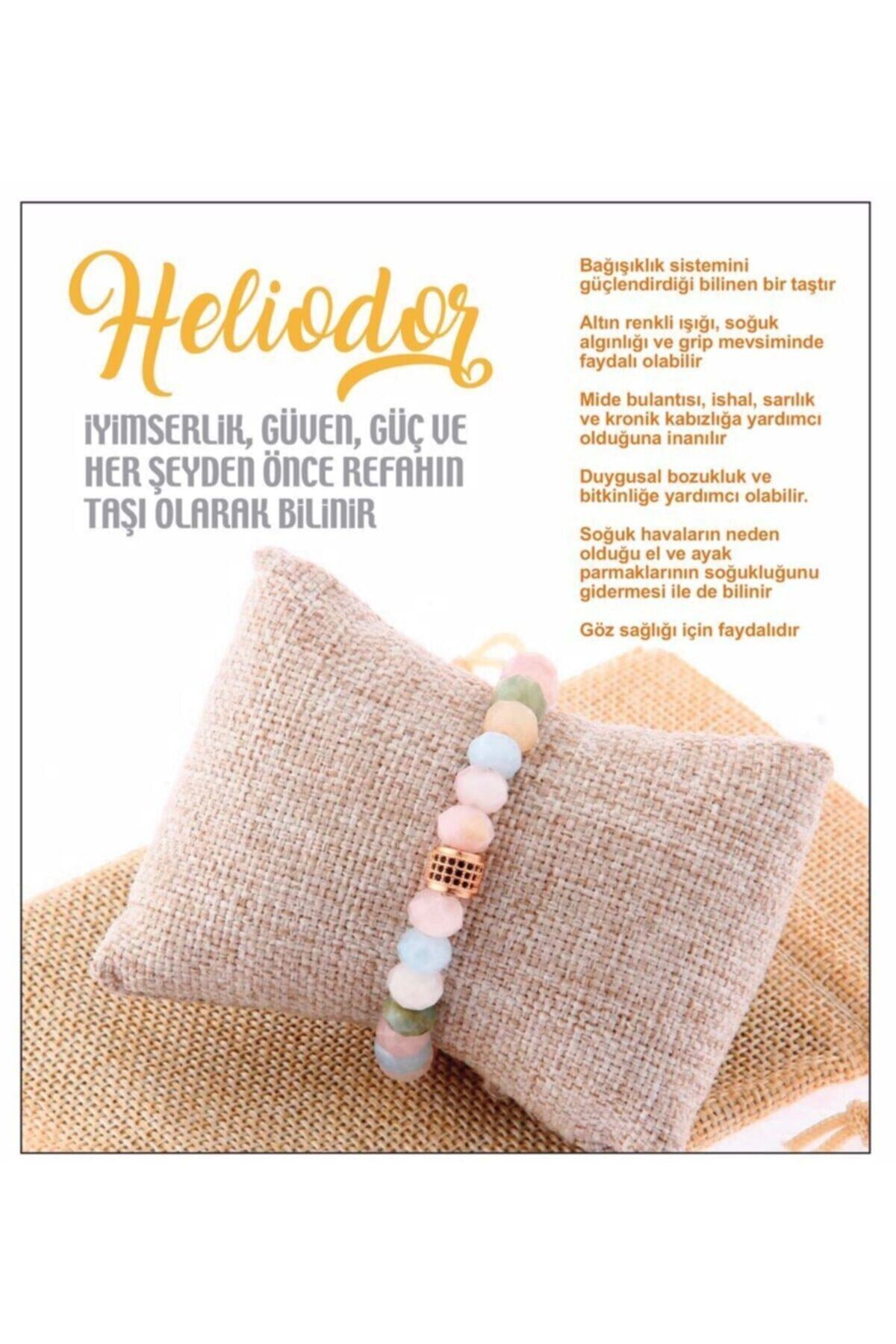 Sertifikalı Doğal Taş Bileklik - Heliodor Taşı