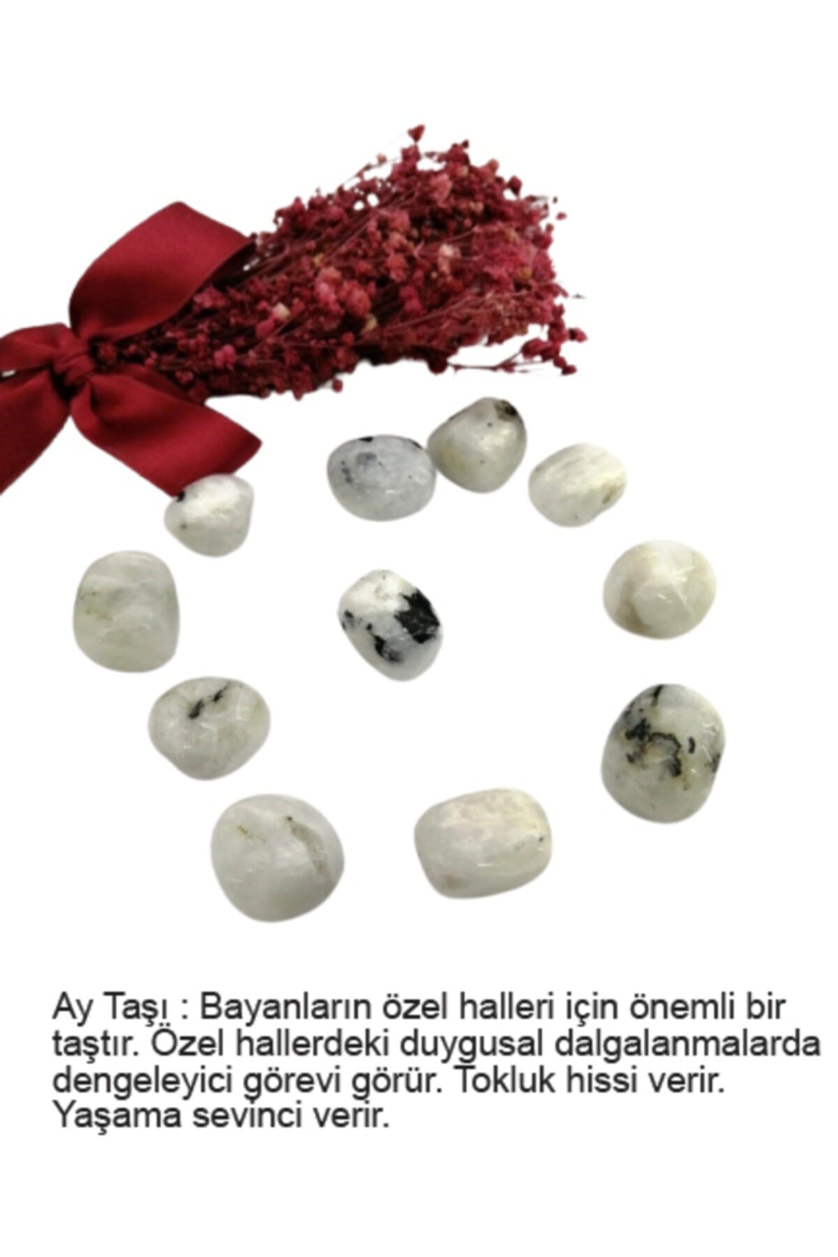 Sertifikalı - 10 Adet Ay Taşı Tımbıl Taş