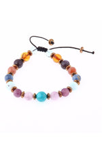 Sertifikalı Doğal Taş Bileklik - Kehribar,larimar,hakiki Turkuaz,mavi Topaz,tanzanit,yakut,kunzit