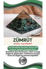 Sertifikalı Zümrüt Doğal Taş Piramit No:2 P017