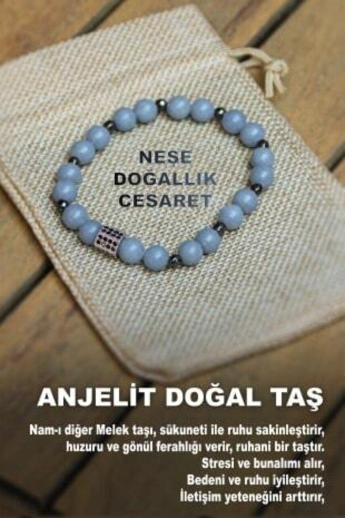 Sertifikalı Anjelit Doğal Taş Bileklik