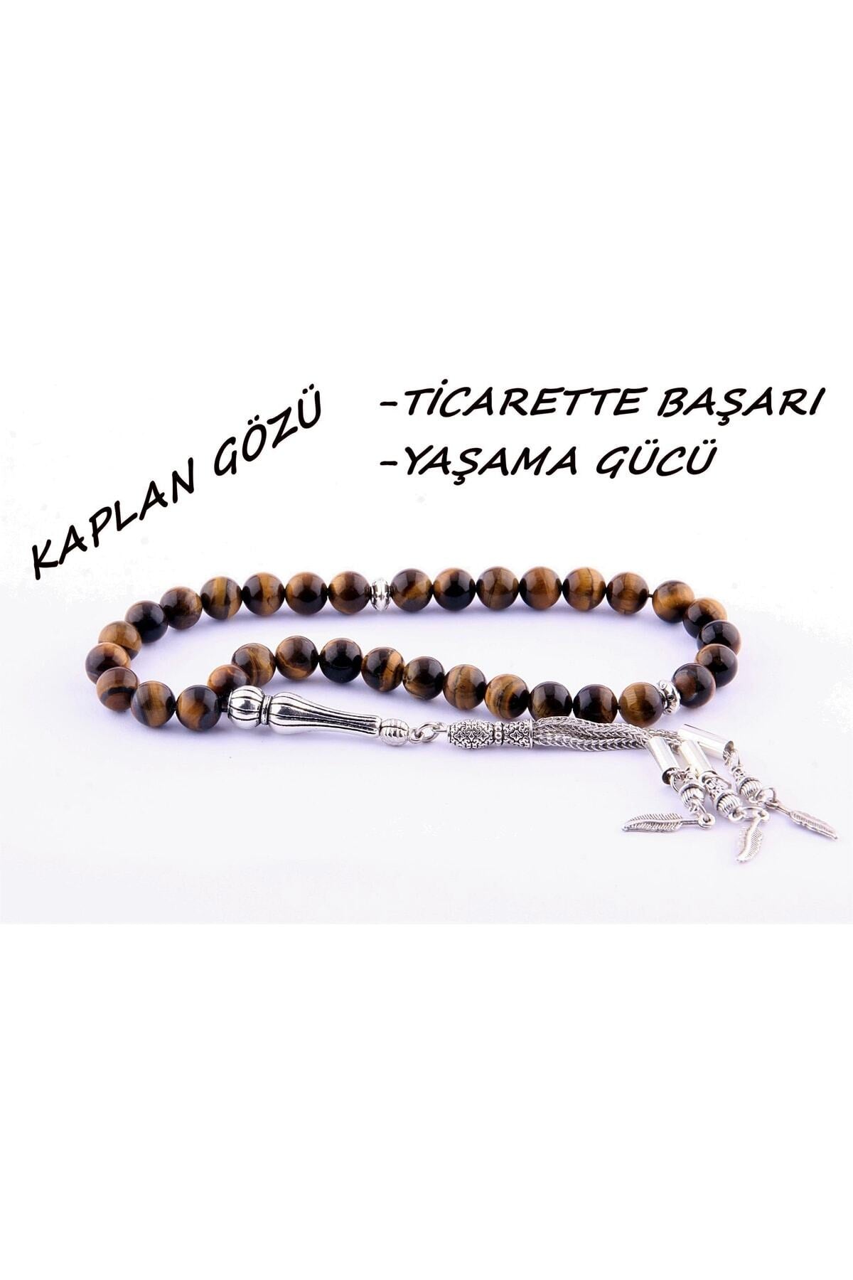 Sertifikalı Kaplan Gözü Doğal Taş Tesbih T180