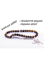 Sertifikalı Kaplan Gözü Doğal Taş Tesbih T180
