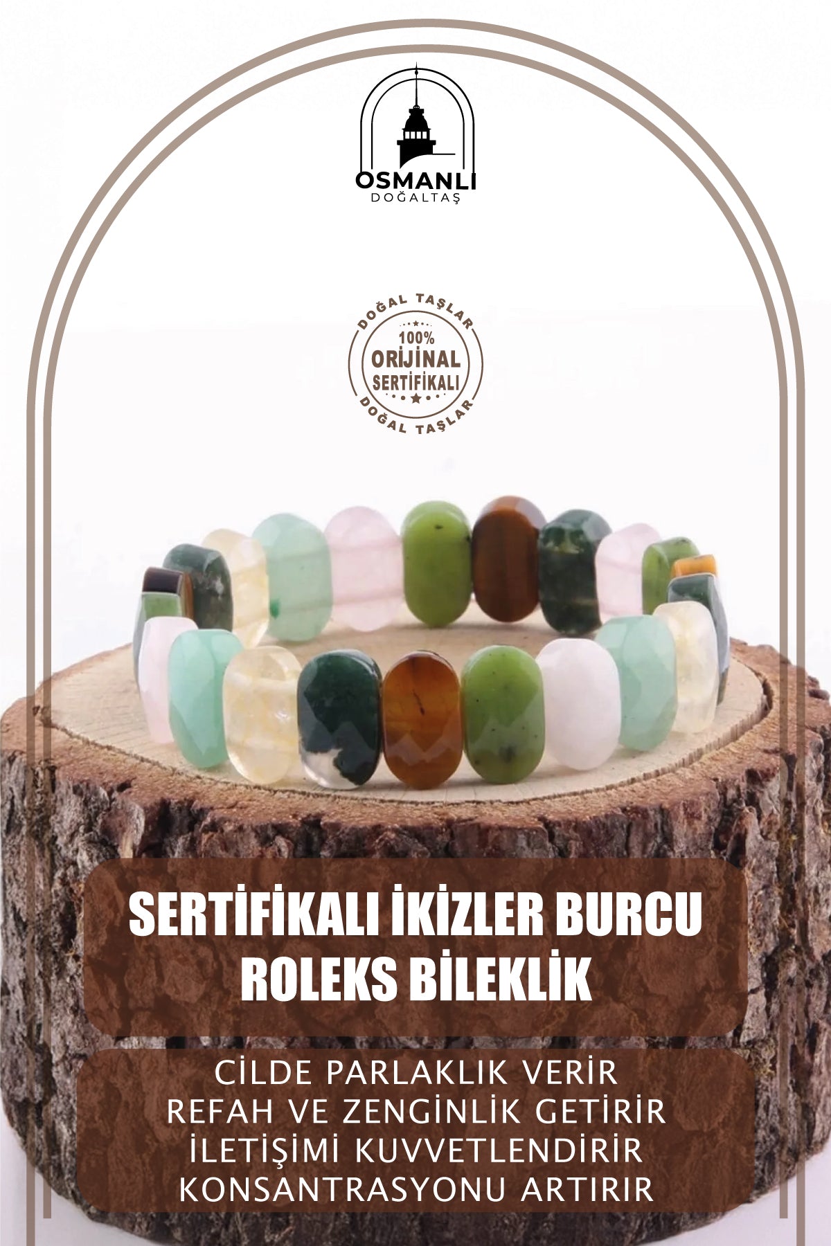 Sertifikalı Ikizler Burcu Roleks Bileklik B063