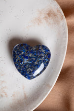Sertifikalı Lapis Lazuli Doğal Taş Kalp Obje P048
