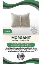 Sertifikalı Morganit Doğaltaş Bileklik 4 Mm, B984