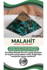 Sertifikalı Malahit Doğal Taş Piramit P013
