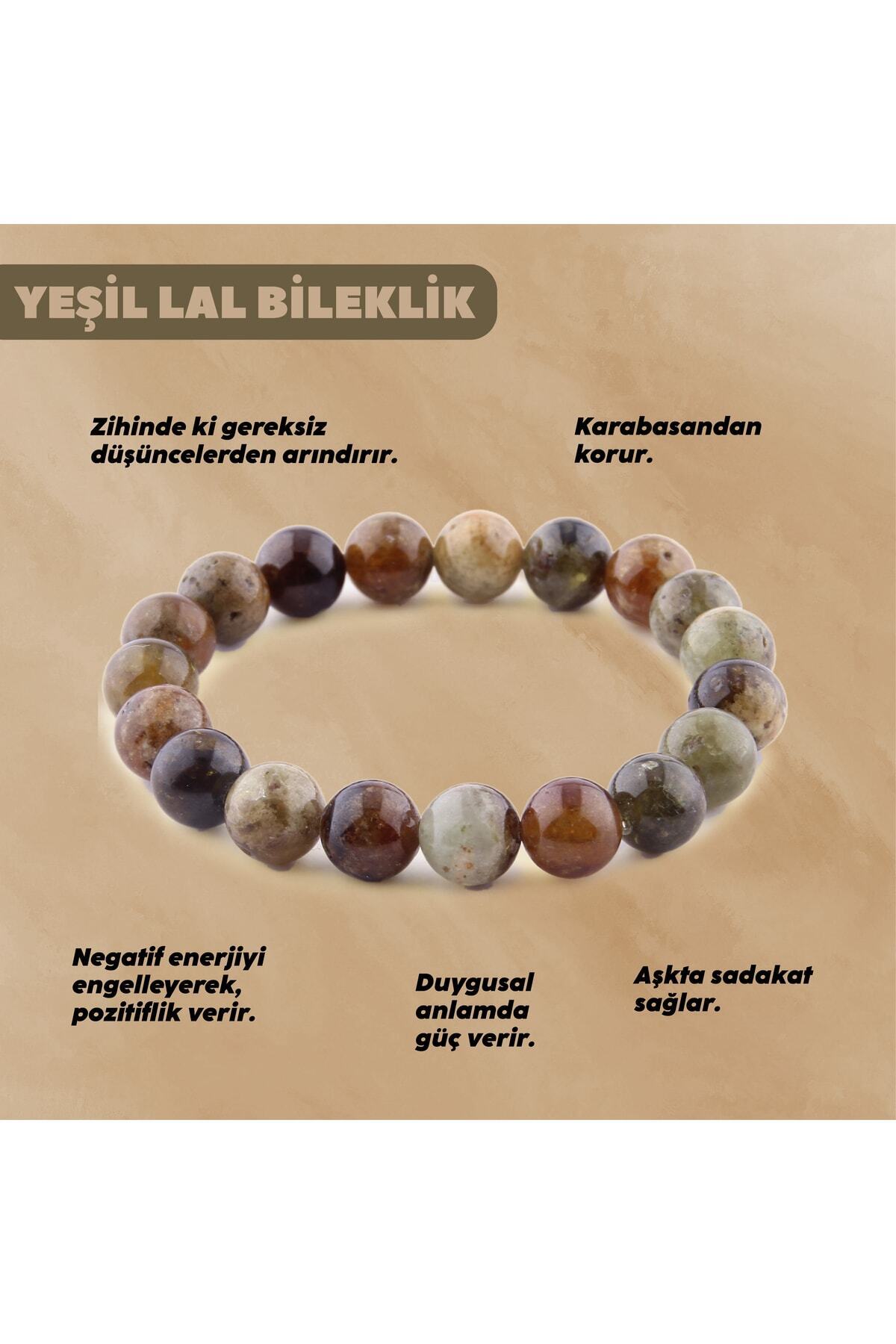 Sertifikalı Yeşil Lal Doğal Taş Bileklik - 9 Mm B766