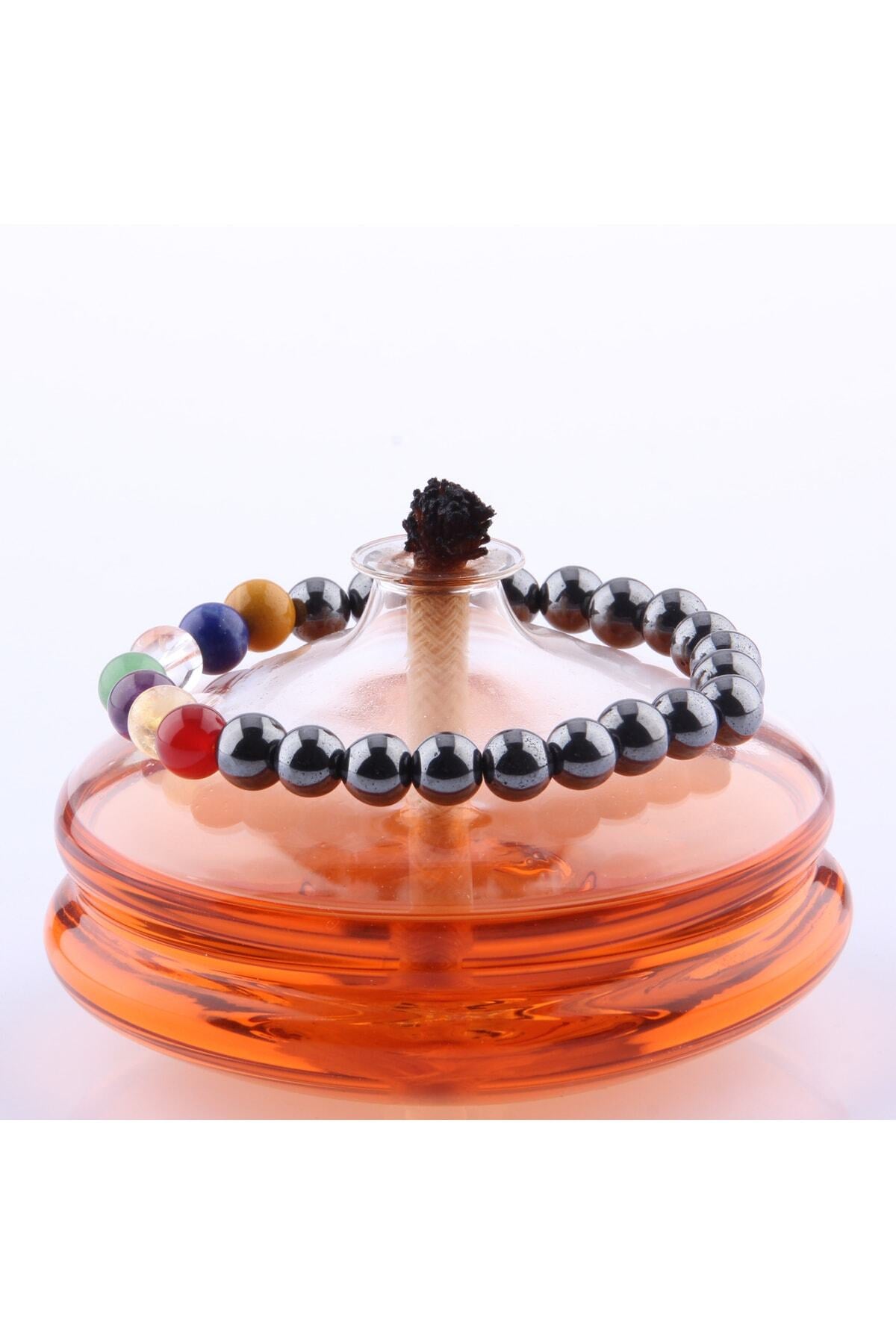 Çakra Doğal Taş Bileklik - Hematit-kristal Kuvars-akik-lapis-sitrin-kaplan Gözü - Aventurin 8mm B792