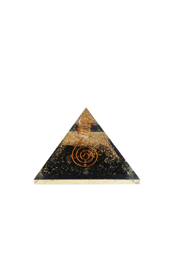 Siyah Turmalin Doğal Taş Organit Piramit - 6cm