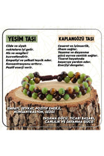 Sertifikalı Yeşim - Kaplan Gözü Doğal Taşı Bileklik - 6 Mm