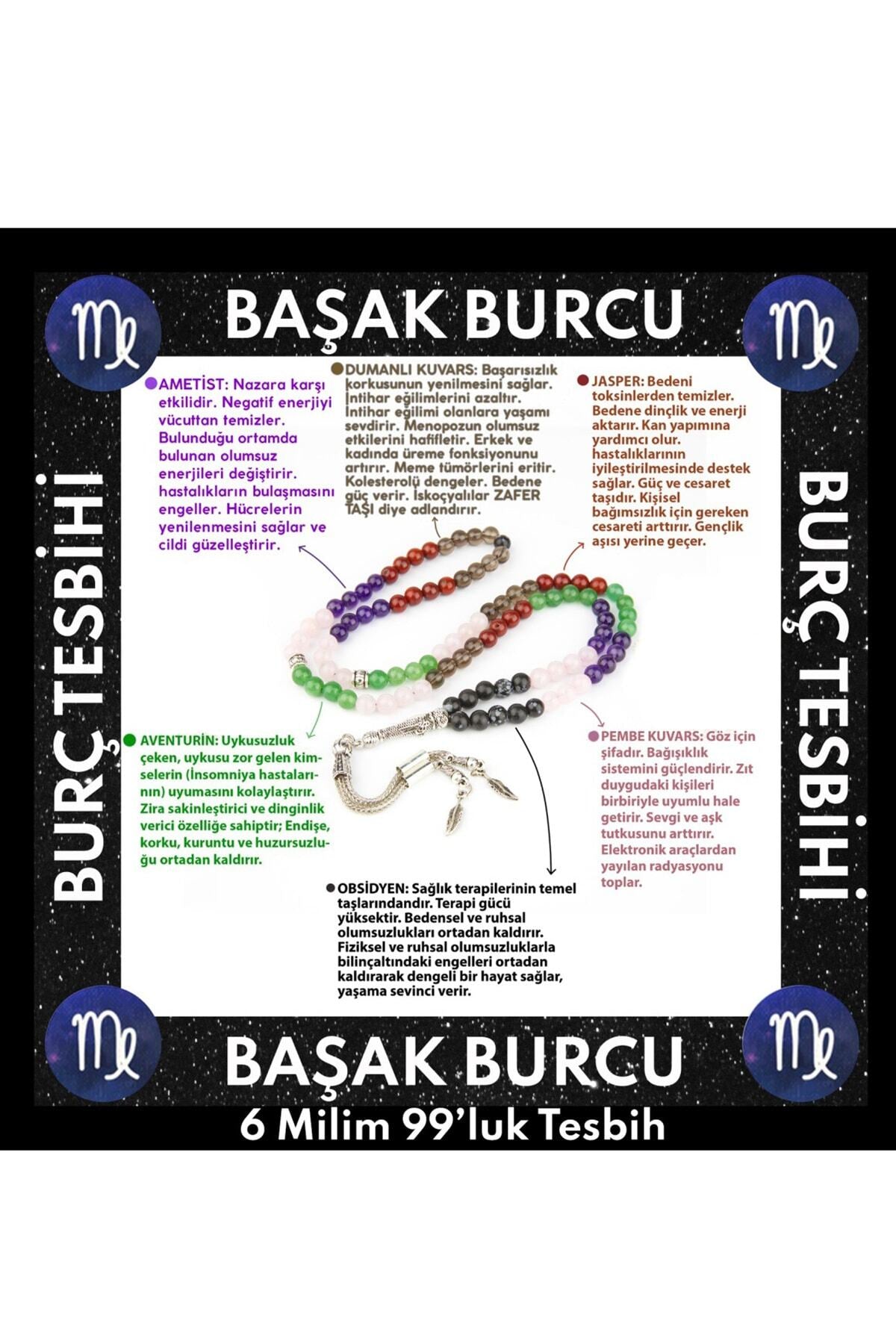 Sertifikalı Başak Burcu 33'lük Tesbih T018