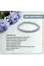 Sertifikalı Angelite Bileklik 6 Mm