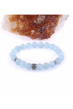 Sertifikalı Akuamarin (aquamarine)-doğaltaş Bileklik-8mm- B315