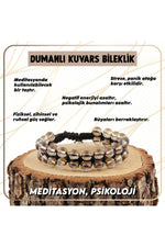 Sertifikalı Dumanlı Kuvars Doğal Taşı Bileklik - 6 Mm B653