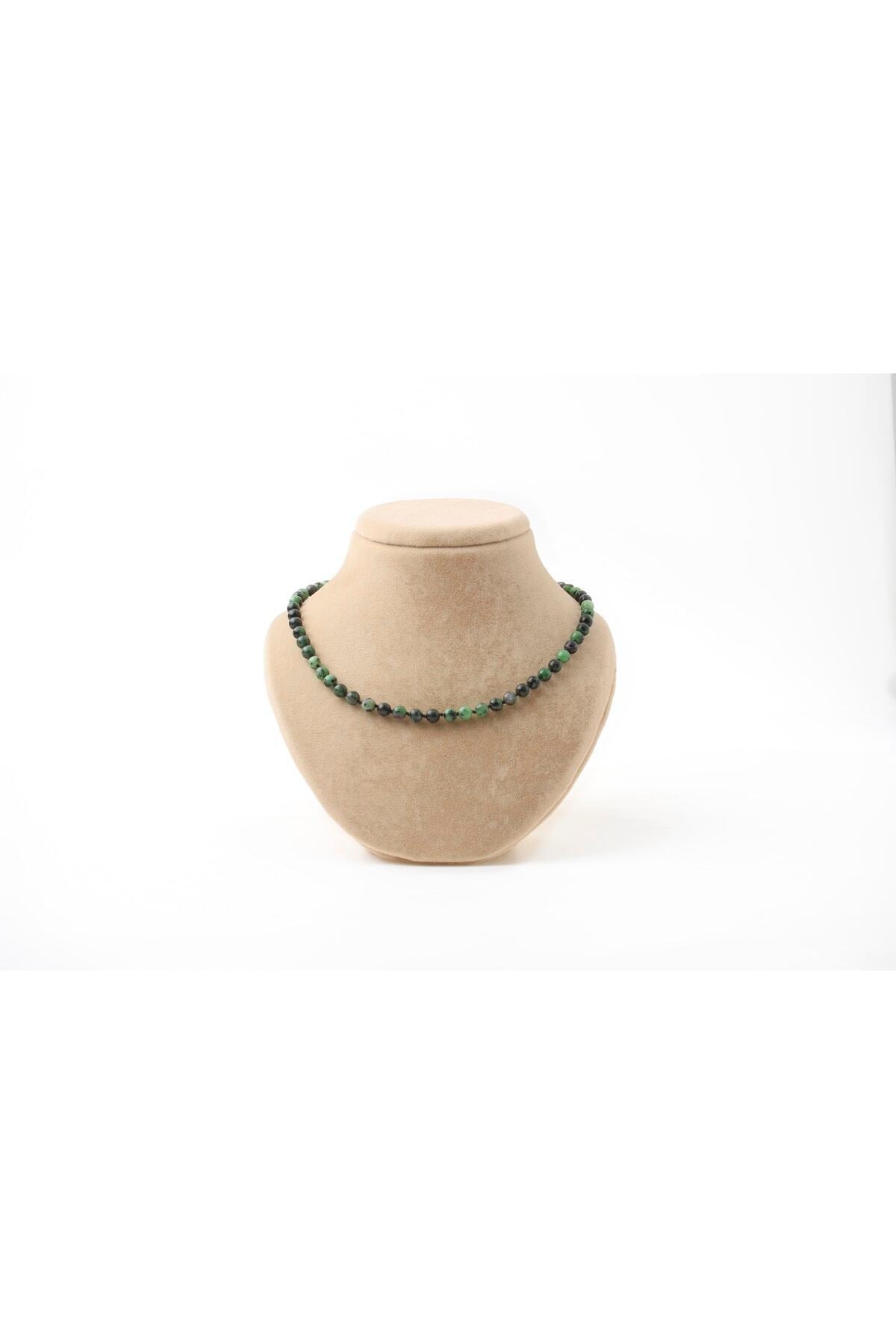 Sertifikalı Anyolit Doğaltaş Kolye 6 Mm, M558