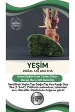 Sertifikalı Yeşim Taşı Doğal Taş Kaz Ayağı Gua Sha. 1. Sınıf Sertifikalı Ma035