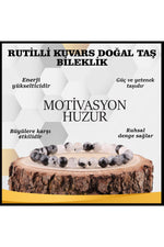 Sertifikalı Rutilli Kuvars Doğal Taş Bileklik 6 Mm - B843