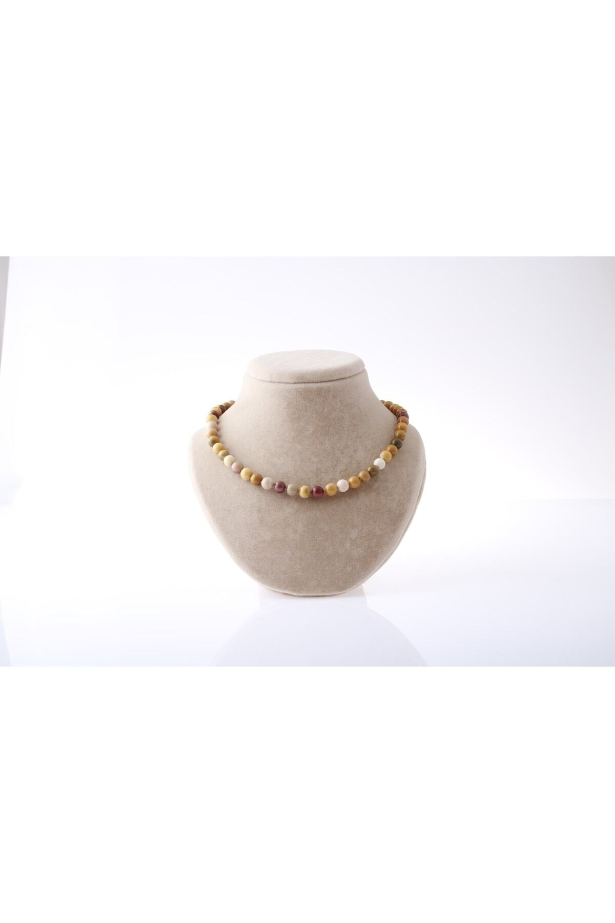 Sertifikalı Jasper Doğaltaş Kolye 8 Mm, M521