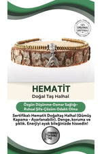 Sertifikalı Hematit Doğaltaş Halhal (gümüş Kapama - Ayarlanabilir Ölçü) B909